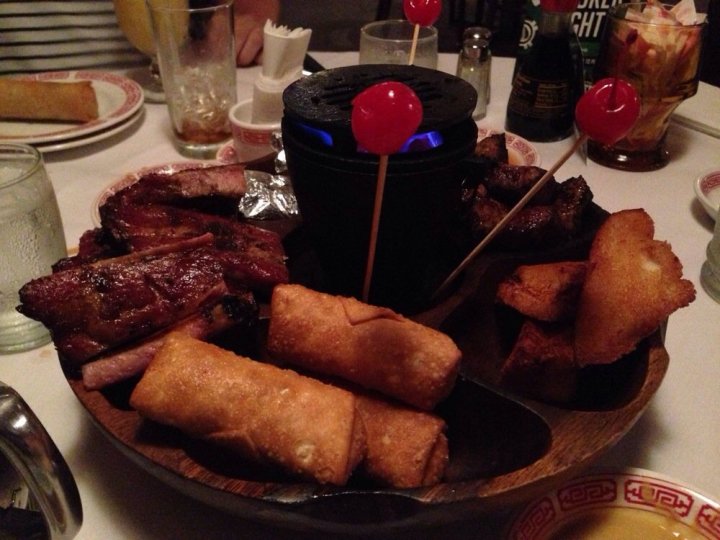 Flaming Pu-Pu Platter at Lun Wah in Roselle, NJ, photo from Liz S. on Yelp